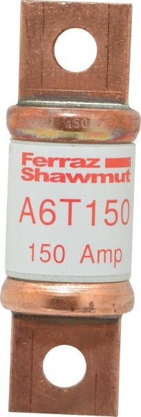 Ferraz Shawmut - 300 VDC, 600 VAC, 150 Amp, Fast-Acting General Purpose Fuse - Bolt-on Mount, 3-1/4" OAL, 100 at DC, 200 at AC kA Rating, 1-1/16" Diam - Exact Tooling