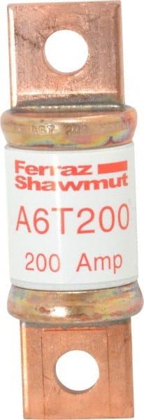 Ferraz Shawmut - 300 VDC, 600 VAC, 200 Amp, Fast-Acting General Purpose Fuse - Bolt-on Mount, 3-1/4" OAL, 100 at DC, 200 at AC kA Rating, 1-1/16" Diam - Exact Tooling