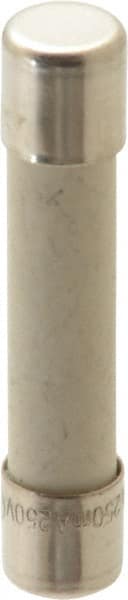 Ferraz Shawmut - 250 VAC, 0.25 Amp, Time Delay Miniature Ceramic Fuse - Clip Mount, 1-1/4" OAL, 1/4" Diam - Exact Tooling