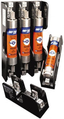 Ferraz Shawmut - 3 Pole, 6 to 2/0 AWG, 250/600 VAC/VDC, 100 Amp, DIN Rail Mount, Screw Mount Fuse Block - 5/16 Inch Diameter x 10.08 Inch Long x 5.8 Inch Wide x 2.48 Inch High Block - Exact Tooling