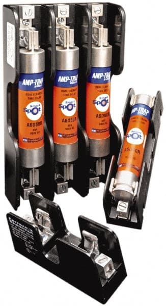 Ferraz Shawmut - 3 Pole, 250 VAC/VDC, 100 Amp, Screw Mount Fuse Block - 3 Inch Long x 3 Inch Wide x 1.38 Inch High Block - Exact Tooling