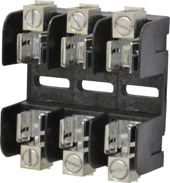 Ferraz Shawmut - 3 Pole, 250 VAC/VDC, 30 Amp, Screw Mount Fuse Block - 3 Inch Long x 3 Inch Wide x 1.38 Inch High Block - Exact Tooling