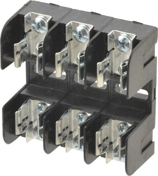 Ferraz Shawmut - 3 Pole, 250 VAC/VDC, 30 Amp, Screw Mount Fuse Block - 3 Inch Long x 3 Inch Wide x 1.38 Inch High Block - Exact Tooling