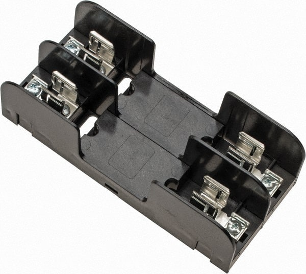 Ferraz Shawmut - 2 Pole, 10 to 14 AWG, 250/600 VAC/VDC, 30 Amp, Screw Mount Fuse Block - 5/16 Inch Diameter x 7 Inch Long x 3.09 Inch Wide x 2 Inch High Block - Exact Tooling
