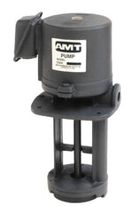 American Machine & Tool - 0.8/0.4 Amp, 230/460 Volt, 1/4 hp, 3 Phase, 3,450 RPM, Cast Iron Immersion Machine Tool & Recirculating Pump - Exact Tooling