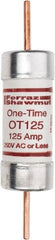 Ferraz Shawmut - 250 VAC/VDC, 125 Amp, Fast-Acting General Purpose Fuse - Clip Mount, 7-1/8" OAL, 20 at DC, 50 at AC kA Rating, 1-9/16" Diam - Exact Tooling