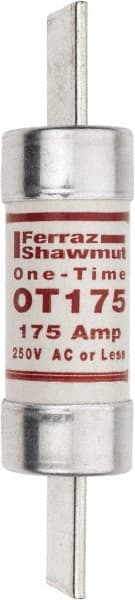 Ferraz Shawmut - 250 VAC/VDC, 175 Amp, Fast-Acting General Purpose Fuse - Clip Mount, 7-1/8" OAL, 20 at DC, 50 at AC kA Rating, 1-9/16" Diam - Exact Tooling