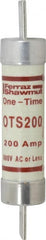 Ferraz Shawmut - 300 VDC, 600 VAC, 200 Amp, Fast-Acting General Purpose Fuse - Clip Mount, 9-5/8" OAL, 20 at DC, 50 at AC kA Rating, 1-13/16" Diam - Exact Tooling