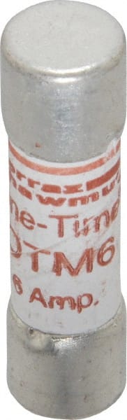Ferraz Shawmut - 250 VAC, 6 Amp, Fast-Acting General Purpose Fuse - Clip Mount, 1-1/2" OAL, 10 at AC kA Rating, 13/32" Diam - Exact Tooling