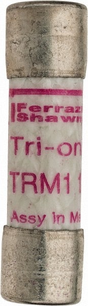 Ferraz Shawmut - 250 VAC, 1.25 Amp, Time Delay General Purpose Fuse - Clip Mount, 1-1/2" OAL, 10 at AC kA Rating, 13/32" Diam - Exact Tooling