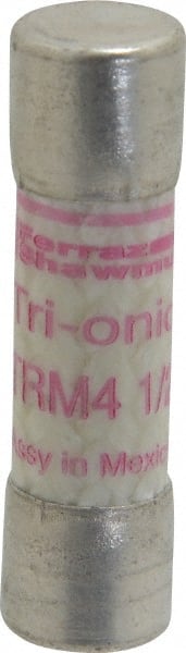 Ferraz Shawmut - 250 VAC, 4.5 Amp, Time Delay General Purpose Fuse - Clip Mount, 1-1/2" OAL, 10 at AC kA Rating, 13/32" Diam - Exact Tooling