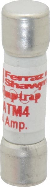 Ferraz Shawmut - 600 VAC/VDC, 4 Amp, Fast-Acting Midget Fuse - Clip Mount, 1-1/2" OAL, 100 at AC/DC kA Rating, 13/32" Diam - Exact Tooling