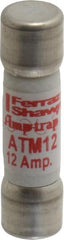 Ferraz Shawmut - 600 VAC/VDC, 12 Amp, Fast-Acting General Purpose Fuse - Clip Mount, 1-1/2" OAL, 100 at AC/DC kA Rating, 13/32" Diam - Exact Tooling