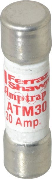Ferraz Shawmut - 600 VAC/VDC, 30 Amp, Fast-Acting Midget Fuse - Clip Mount, 1-1/2" OAL, 100 at AC/DC kA Rating, 13/32" Diam - Exact Tooling
