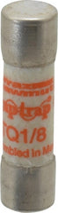 Ferraz Shawmut - 500 VAC, 0.13 Amp, Time Delay General Purpose Fuse - Clip Mount, 1-1/2" OAL, 10 at AC kA Rating, 13/32" Diam - Exact Tooling