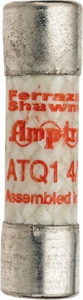 Ferraz Shawmut - 500 VAC, 1.4 Amp, Time Delay General Purpose Fuse - Clip Mount, 1-1/2" OAL, 10 at AC kA Rating, 13/32" Diam - Exact Tooling