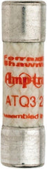Ferraz Shawmut - 500 VAC, 3.2 Amp, Time Delay General Purpose Fuse - Clip Mount, 1-1/2" OAL, 10 at AC kA Rating, 13/32" Diam - Exact Tooling