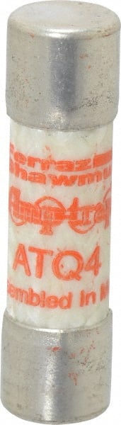 Ferraz Shawmut - 500 VAC, 4 Amp, Time Delay General Purpose Fuse - Clip Mount, 1-1/2" OAL, 10 at AC kA Rating, 13/32" Diam - Exact Tooling