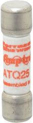 Ferraz Shawmut - 500 VAC, 25 Amp, Time Delay General Purpose Fuse - Clip Mount, 1-1/2" OAL, 10 at AC kA Rating, 13/32" Diam - Exact Tooling