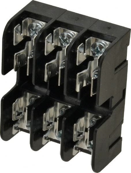 Ferraz Shawmut - 3 Pole, 10 to 14 AWG, 600 VAC/VDC, 30 Amp, DIN Rail Mount, Screw Mount Fuse Block - 13/32 Inch Diameter x 1-1/2 Inch Fuse Length, 3.04 Inch Long x 2.35 Inch Wide x 1.31 Inch High Block - Exact Tooling