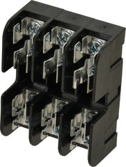 Ferraz Shawmut - 3 Pole, 10 to 14 AWG, 600 VAC/VDC, 30 Amp, DIN Rail Mount, Screw Mount Fuse Block - 13/32 Inch Diameter x 1-1/2 Inch Fuse Length, 3.04 Inch Long x 2.35 Inch Wide x 1.31 Inch High Block - Exact Tooling