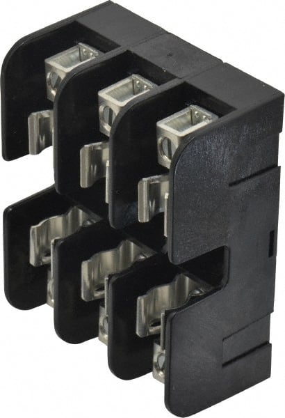 Ferraz Shawmut - 3 Pole, 14 to 6 AWG, 600 VAC/VDC, 30 Amp, DIN Rail Mount, Screw Mount Fuse Block - 13/32 Inch Diameter x 1-1/2 Inch Fuse Length, 3.04 Inch Long x 2.35 Inch Wide x 1.31 Inch High Block - Exact Tooling