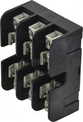 Ferraz Shawmut - 3 Pole, 14 to 6 AWG, 600 VAC/VDC, 30 Amp, DIN Rail Mount, Screw Mount Fuse Block - 13/32 Inch Diameter x 1-1/2 Inch Fuse Length, 3.04 Inch Long x 2.35 Inch Wide x 1.31 Inch High Block - Exact Tooling