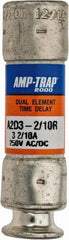 Ferraz Shawmut - 250 VAC/VDC, 3.2 Amp, Time Delay General Purpose Fuse - Clip Mount, 51mm OAL, 100 at DC, 200 at AC kA Rating, 9/16" Diam - Exact Tooling