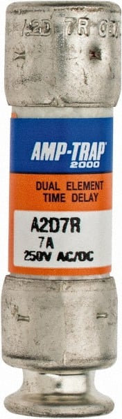 Ferraz Shawmut - 250 VAC/VDC, 7 Amp, Time Delay General Purpose Fuse - Clip Mount, 51mm OAL, 100 at DC, 200 at AC kA Rating, 9/16" Diam - Exact Tooling