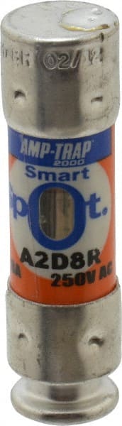 Ferraz Shawmut - 250 VAC/VDC, 8 Amp, Time Delay General Purpose Fuse - Clip Mount, 51mm OAL, 100 at DC, 200 at AC kA Rating, 9/16" Diam - Exact Tooling