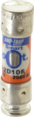 Ferraz Shawmut - 250 VAC/VDC, 10 Amp, Time Delay General Purpose Fuse - Clip Mount, 51mm OAL, 100 at DC, 200 at AC kA Rating, 9/16" Diam - Exact Tooling