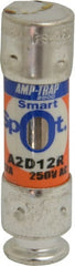 Ferraz Shawmut - 250 VAC/VDC, 12 Amp, Time Delay General Purpose Fuse - Clip Mount, 51mm OAL, 100 at DC, 200 at AC kA Rating, 9/16" Diam - Exact Tooling