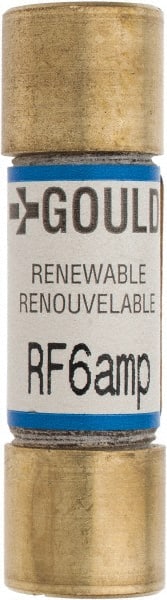 Ferraz Shawmut - 250 VAC, 6 Amp, Fast-Acting Renewable Fuse - Clip Mount, 51mm OAL, 10 at AC kA Rating, 9/16" Diam - Exact Tooling
