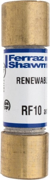 Ferraz Shawmut - 250 VAC, 10 Amp, Fast-Acting Renewable Fuse - Clip Mount, 51mm OAL, 10 at AC kA Rating, 9/16" Diam - Exact Tooling
