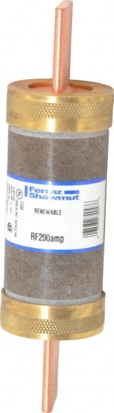 Ferraz Shawmut - 250 VAC, 200 Amp, Fast-Acting Renewable Fuse - Clip Mount, 7-1/8" OAL, 10 at AC kA Rating, 1-9/16" Diam - Exact Tooling