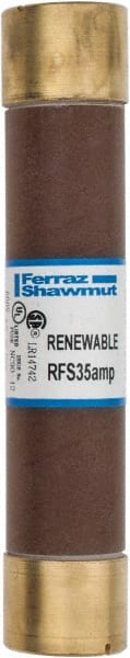 Ferraz Shawmut - 600 VAC, 35 Amp, Fast-Acting Renewable Fuse - Clip Mount, 5-1/2" OAL, 10 at AC kA Rating, 1-1/16" Diam - Exact Tooling