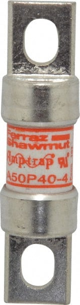 Ferraz Shawmut - 450 VDC, 500 VAC, 40 Amp, Fast-Acting Semiconductor/High Speed Fuse - Bolt-on Mount, 3-3/16" OAL, 100 at AC, 79 at DC kA Rating, 13/16" Diam - Exact Tooling