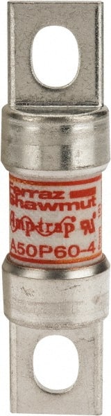 Ferraz Shawmut - 450 VDC, 500 VAC, 60 Amp, Fast-Acting Semiconductor/High Speed Fuse - Bolt-on Mount, 3-3/16" OAL, 100 at AC, 79 at DC kA Rating, 13/16" Diam - Exact Tooling