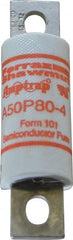 Ferraz Shawmut - 450 VDC, 500 VAC, 80 Amp, Fast-Acting Semiconductor/High Speed Fuse - Bolt-on Mount, 3-5/8" OAL, 100 at AC, 79 at DC kA Rating, 1" Diam - Exact Tooling