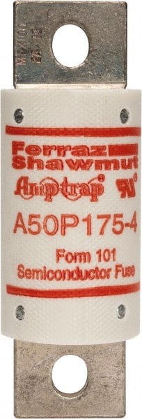 Ferraz Shawmut - 450 VDC, 500 VAC, 175 Amp, Fast-Acting Semiconductor/High Speed Fuse - Bolt-on Mount, 3-5/8" OAL, 100 at AC, 79 at DC kA Rating, 31mm Diam - Exact Tooling