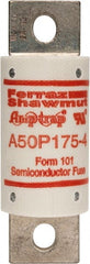 Ferraz Shawmut - 450 VDC, 500 VAC, 175 Amp, Fast-Acting Semiconductor/High Speed Fuse - Bolt-on Mount, 3-5/8" OAL, 100 at AC, 79 at DC kA Rating, 31mm Diam - Exact Tooling
