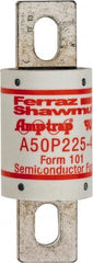 Ferraz Shawmut - 450 VDC, 500 VAC, 225 Amp, Fast-Acting Semiconductor/High Speed Fuse - Bolt-on Mount, 4-11/32" OAL, 100 at AC, 79 at DC kA Rating, 1-1/2" Diam - Exact Tooling