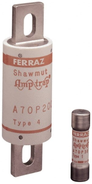 Ferraz Shawmut - 650 VDC, 700 VAC, 70 Amp, Fast-Acting Semiconductor/High Speed Fuse - Bolt-on Mount, 4-3/8" OAL, 100 at AC/DC kA Rating, 31mm Diam - Exact Tooling