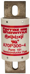 Ferraz Shawmut - 650 VDC, 700 VAC, 300 Amp, Fast-Acting Semiconductor/High Speed Fuse - Bolt-on Mount, 5-3/32" OAL, 100 at AC/DC kA Rating, 2" Diam - Exact Tooling