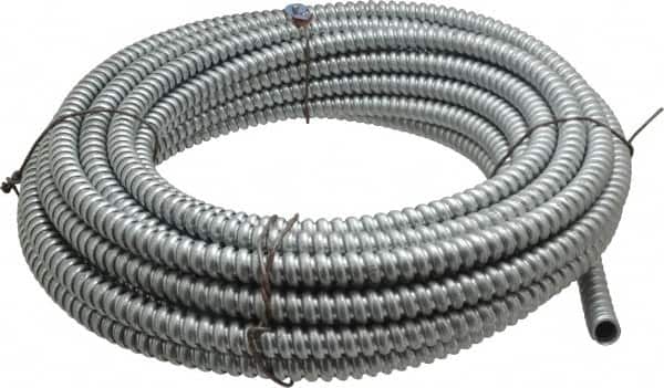 Made in USA - 3/8" Trade Size, 50' Long, Flexible Reduced Wall Flex Conduit - Steel, 3/8" ID - Exact Tooling