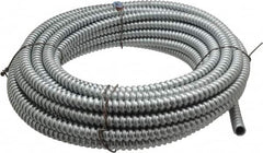 Made in USA - 3/8" Trade Size, 50' Long, Flexible Reduced Wall Flex Conduit - Steel, 3/8" ID - Exact Tooling