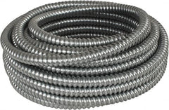 Made in USA - 1/2" Trade Size, 50' Long, Flexible Reduced Wall Flex Conduit - Steel, 5/8" ID - Exact Tooling