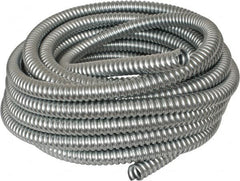 Made in USA - 3/4" Trade Size, 50' Long, Flexible Reduced Wall Flex Conduit - Steel - Exact Tooling