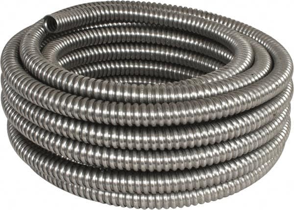 Made in USA - 3/4" Trade Size, 50' Long, Flexible Reduced Wall Flex Conduit - Aluminum - Exact Tooling