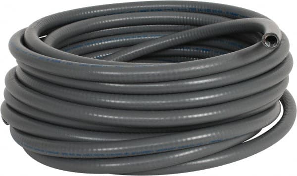 Made in USA - 3/8" Trade Size, 50' Long, Flexible Liquidtight Conduit - Steel - Exact Tooling